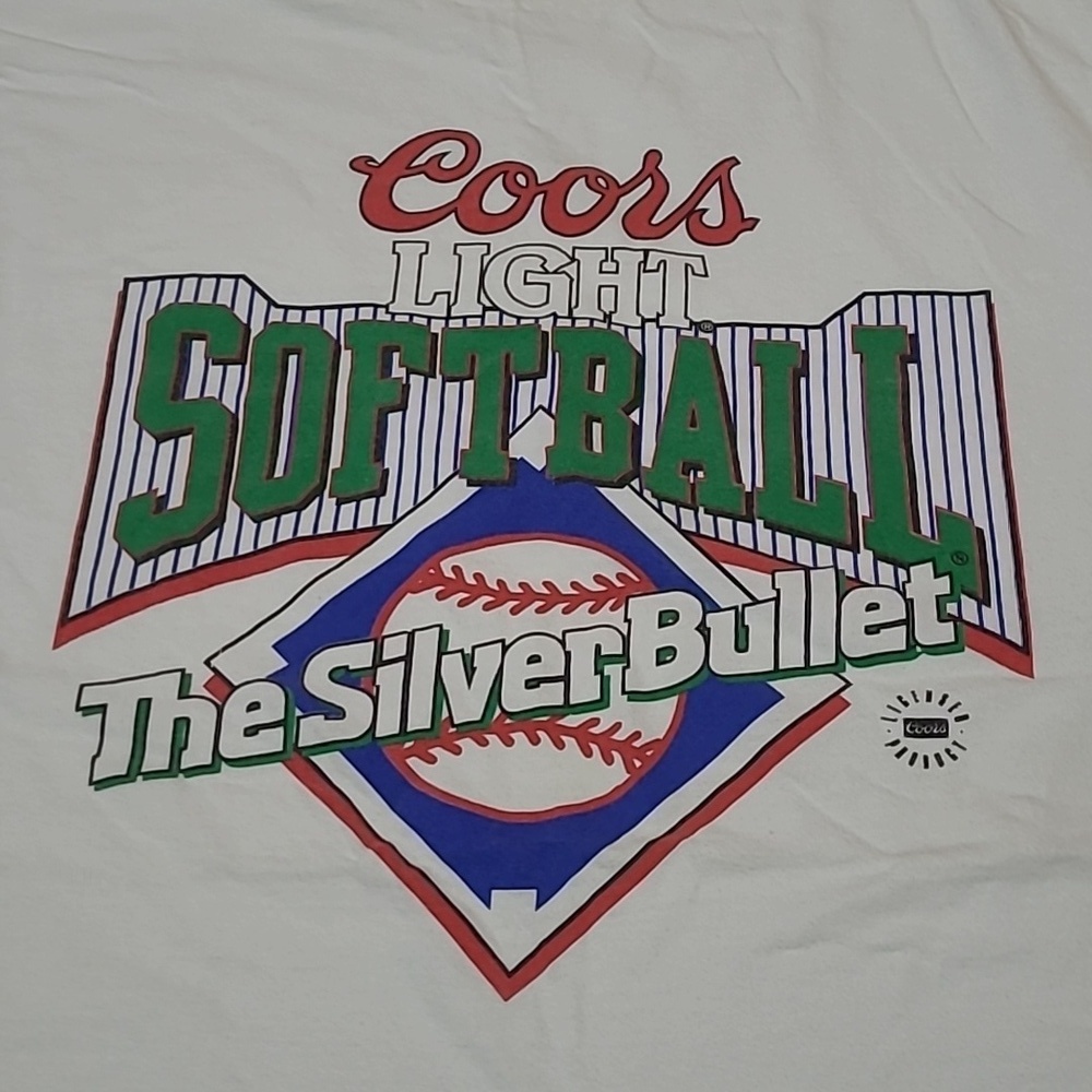 VINTAGE COORS LIGHT SOFTBALL THE SILVER BULLET TEE-SHIRT
